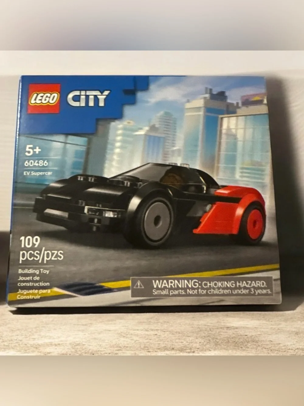 LEGO City Black and Red EV Supercar Building Set